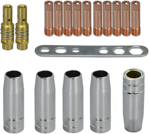 RIVERWELD MIG MAG Puntas de contacto 0.035 pulgadas 0.035 in M6 140.0177 Soporte Difusor 002.0078 Boquilla de gas cónica de cubierta 145.0075 Placa