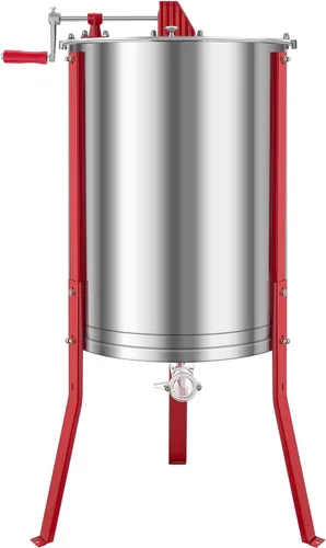 Miniatura 10 de VEVOR Extractor de miel, extractor manual de miel de 6 marcos con tapa transparente, girador de tambor de panal con soporte ajustable en altura