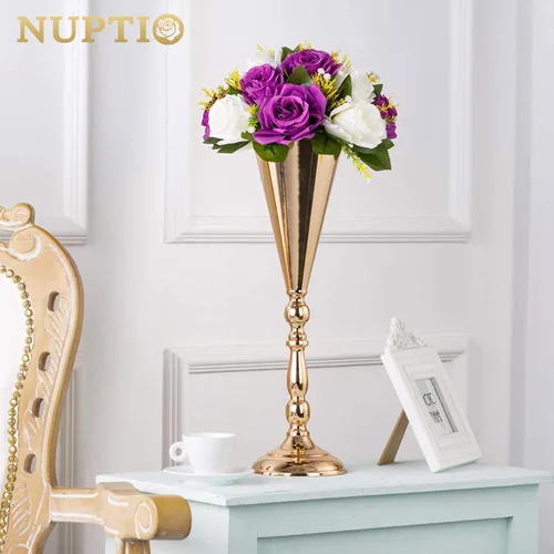 Miniatura 8 de NUPTIO Centros de mesa de flores para mesas de boda: 10 piezas de arreglo de bolas de flores artificiales moradas y blancas para fiesta de Navidad