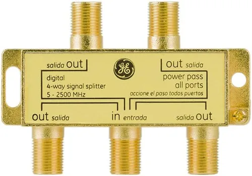 Miniatura 6 de GE 335 - Divisor de cable coaxial digital de 2 vías, 2.5 GHz 5-2500 MHz, compatible con RG6, funciona con TV HD, satélite, Internet de alta