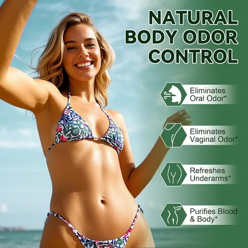 Miniatura 4 de Suplemento desodorizante corporal de clorofila con 10 mil millones de UFC probióticos, vitamina C y E, perejil, menta, té verde, prebióticos