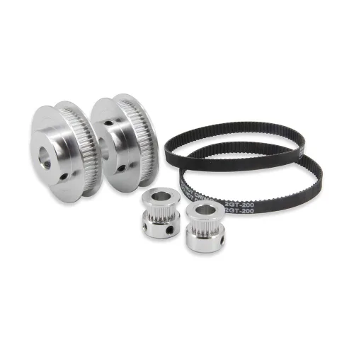 Miniatura 13 de Juego de 2 poleas de sincronización de aluminio GT2 de 20 y 30 dientes, 0.197 in de diámetro con 2 unidades de longitud de 7.874 in de ancho, correa