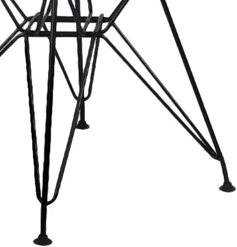 Miniatura 11 de GIA Juego de 1 funda de piel sintética con patas de metal contemporáneas sin brazos y funda extraíble para silla, color rosa champán