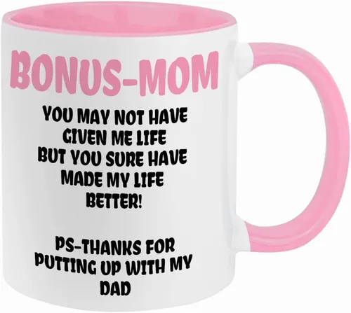 Miniatura 9 de Taza de café Bonus Dad de Fatbaby, divertidas tazas de café para regalo para padrastro de hija, hijo, hijastra, regalos para el Día del Padre
