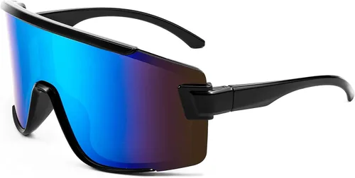 Miniatura 5 de FEISEDY Gafas de ciclismo para hombres y mujeres, gafas de sol deportivas de los años 80, gafas de esquí, conducción, pesca, ciclismo, protección