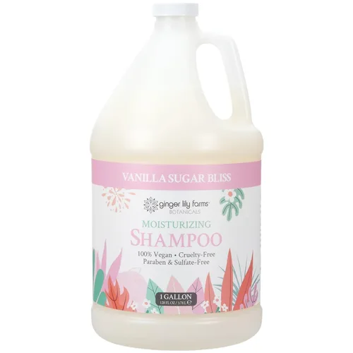 Ginger Lily Farms Botanicals - Champú hidratante para todo tipo de cabello, 100% vegano y libre de crueldad, felicidad de azúcar de vainilla,