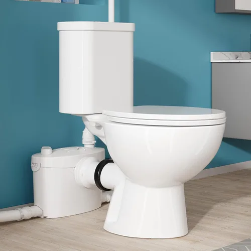Miniatura 7 de Simple Project Inodoro de Descarga Ascendente para Sótano, Sistema de Inodoros Maceradores con Bomba Maceradora de 600W, Taza de Inodoro