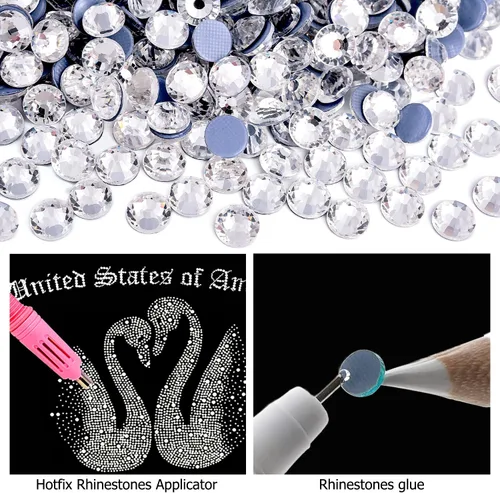 Miniatura 2 de Diamantes de imitación Hotfix SS10, 1440 unidades de diamantes de imitación de fijación en caliente para manualidades, ropa, decoración, cristal SS10