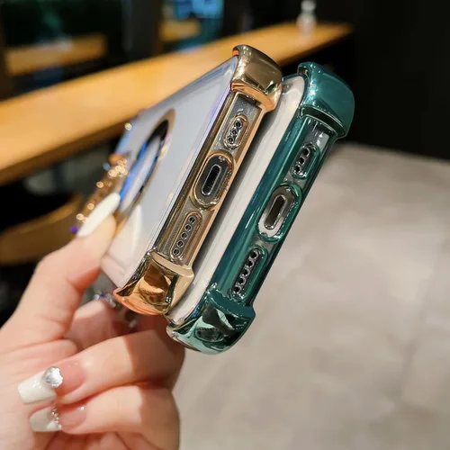 Miniatura 4 de Funda magnética transparente para iPhone 13 Pro Max, protección de lujo brillante en las cuatro esquinas, a prueba de golpes, de grado militar