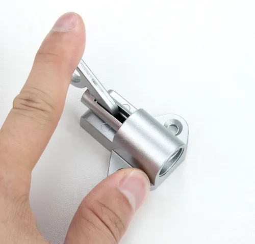 Miniatura 3 de INIRET 4 paquetes de pestillos de cierre automático, cerradura de puerta de resorte gris plateado, pestillo de perno resistente de aleación de Plata