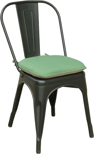 Miniatura 5 de Cojín para silla antideslizante para exteriores, cojines de asiento para silla de comedor en forma de U con lazos, 14 x 14 pulgadas, juego de 2 Azul