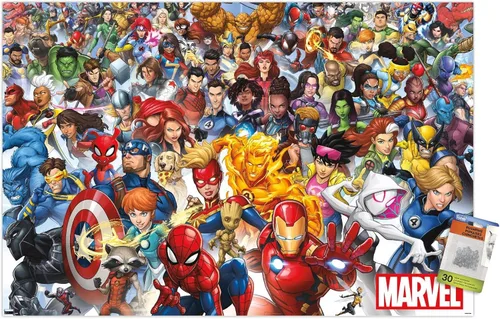 Miniatura 8 de Trends International Marvel Comics - Póster de pared de The Marvel Lineup 2023, 14.72 x 22.37 pulgadas, paquete de póster premium y alfiler
