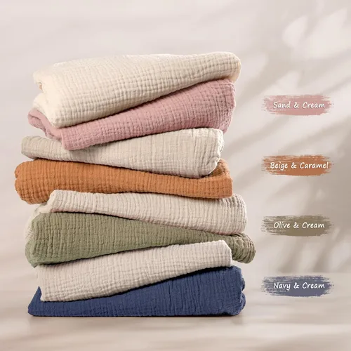 Miniatura 107 de lulumoon Sábanas de muselina para moisés para bebé: sábanas ajustables suaves para moisés de cabecera para niños y niñas Oliva y Crema