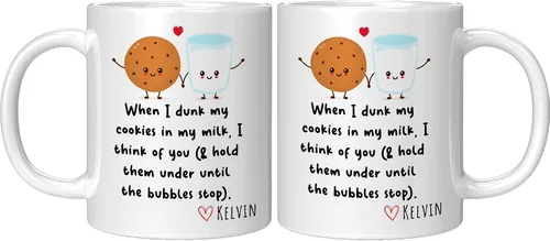 Miniatura 2 de When I Dunk My Cookies In My Milk I Think Of You - Novelty Coffee Mug White and Many Cute Colors - Funny Gift for Birthday Christmas Thanksgiving