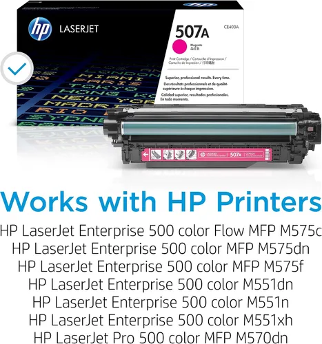 Miniatura 2 de HP 507A - (CE403A) - Cartucho de toner original LaserJet, color magenta.