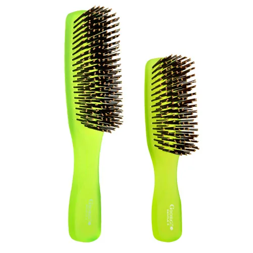 Miniatura 17 de Giorgio GION1B - Cepillo desenredante suave para el cabello, color azul neón, de 7.75 pulgadas, para hombres y mujeres. Cerdas suaves para cuero