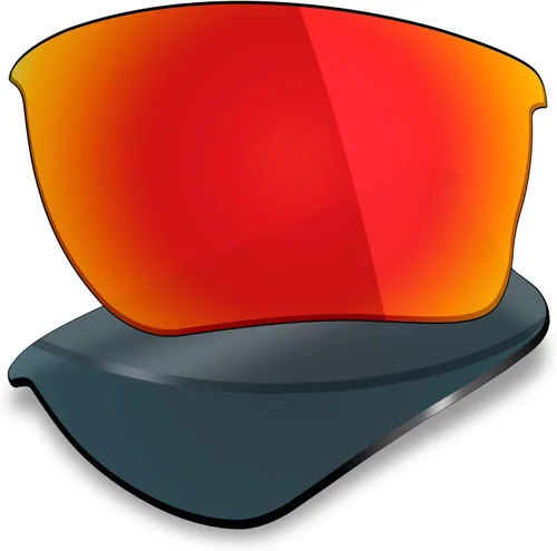 Miniatura 3 de Mryok 4 pares de lentes polarizadas de repuesto para gafas de sol Oakley Quarter Jacket - Stealth BlackFire RedIce BlueSilver Titanium
