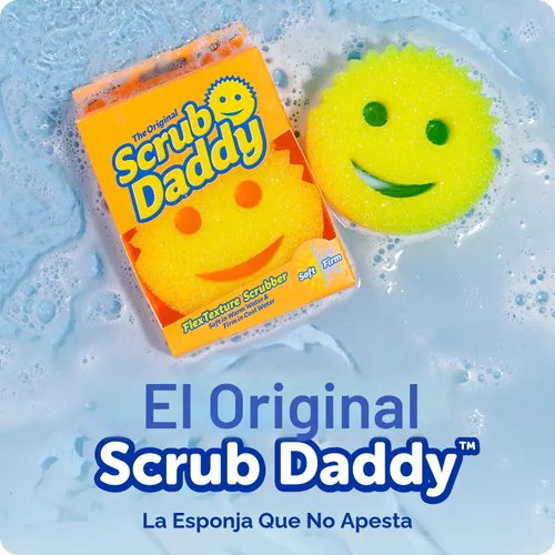 Miniatura 2 de Scrub Daddy Esponjas de Color – Esponjas multiusos para platos sin arañazos para limpieza de cocina, baño y hogar – Hechas con espuma de polímero