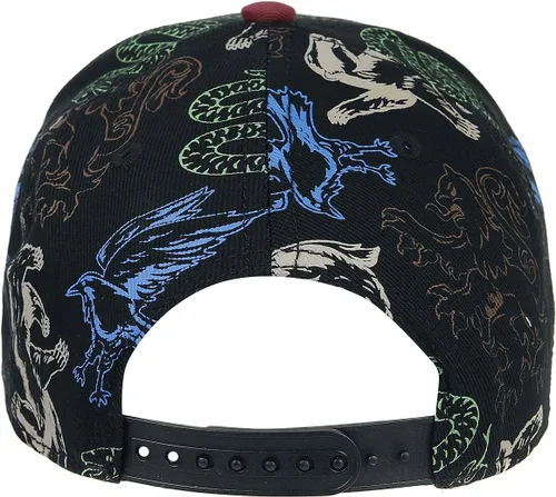 Miniatura 2 de Harry Potter Hogwarts House Symbols El Snapback Gorra Negro, Negro