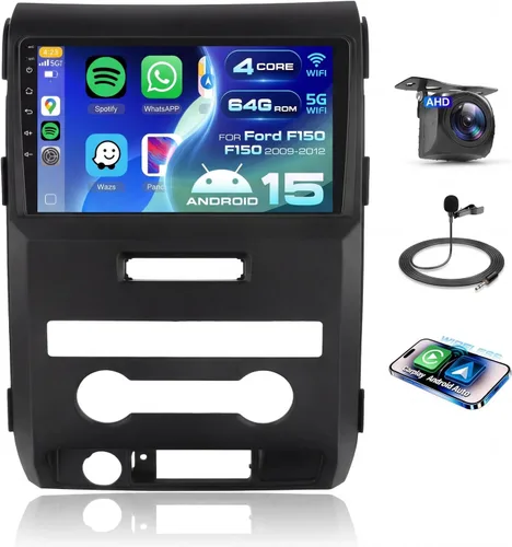 4G+64G para Ford F-150 2009-2012 Actualización de radio de coche con DSP inalámbrico Carplay Android Auto, Sellrich 9 pulgadas 1280P pantalla táctil