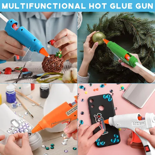 Miniatura 5 de Zhengmy 6 Piezas Mini Pistolas de Pegamento para Manualidades, Pistolas de Pegamento Caliente Termofusible a Baja Temperatura con Protección contra
