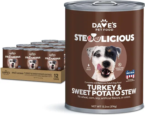 Miniatura 14 de Dave's Pet Food Stewlicious - Alimento húmedo para perros sin granos (pollo y verduras en salsa), fabricado en Estados Unidos naturalmente