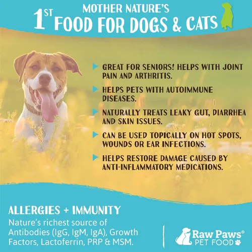 Miniatura 7 de Raw Paws Calostro bovino para mascotas para perros para alergias y apoyo inmunológico (5 onzas) - Fabricado en Estados Unidos - Calostro para gatos
