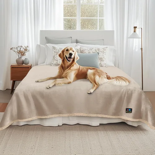 Miniatura 17 de Luciphia - Manta impermeable para mascotas, manta líquida a prueba de orina para perros para sofá, cama, funda protectora reversible de forro polar