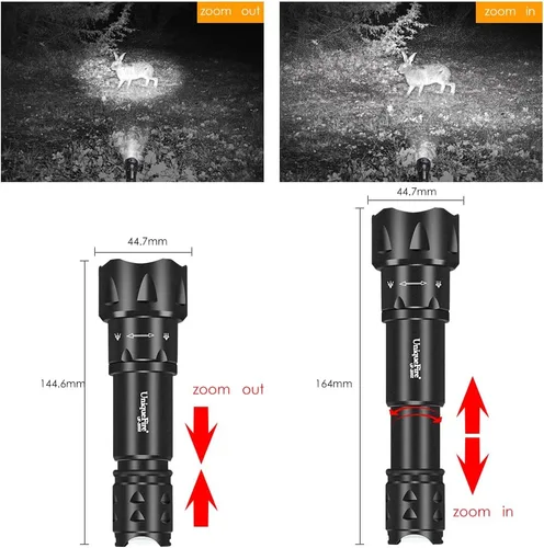 Miniatura 3 de Vcsel - Linterna iluminadora infrarroja de 940 nm para visión nocturna, lente Fresnel con zoom, luz LED infrarroja recargable con interruptor