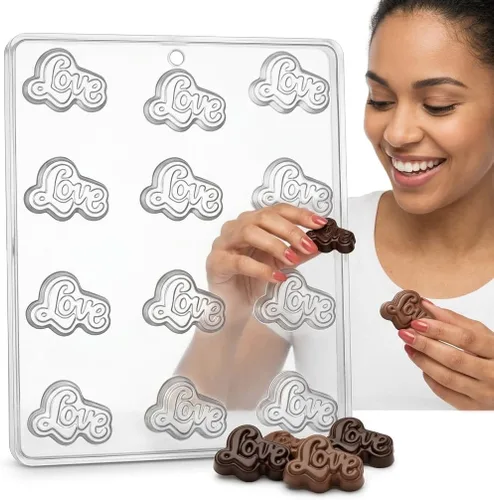 Miniatura 2 de Love Bite - Molde de caramelo de chocolate para el día de San Valentín 3025, 12 cavidades, 1.5 x 2 pulgadas