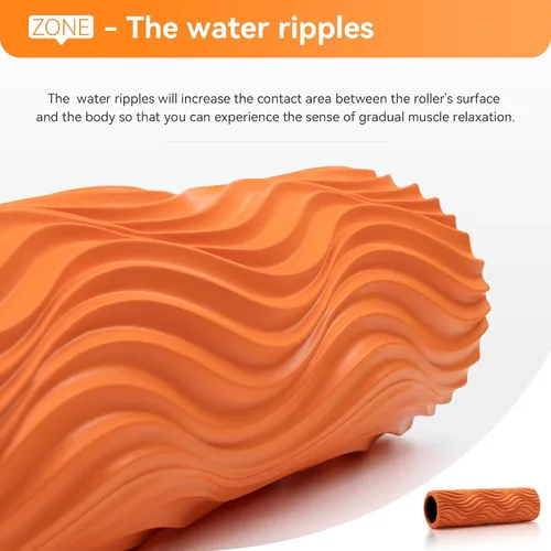 Miniatura 6 de SUBCULTUREPICK Rodillo de espuma - Rodillo de masaje muscular para dolor de espalda y estiramiento - Textura ergonómica de onda ancha - Masaje