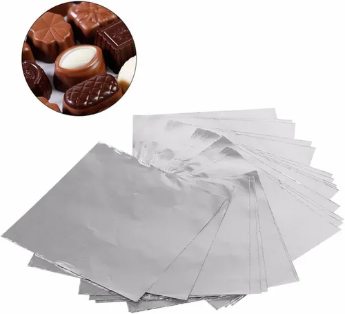Miniatura 4 de Wowagoga Envoltorios de papel de aluminio para dulces, 6 x 6 pulgadas, papel de aluminio dorado, envoltorios de chocolate para dulces caseros