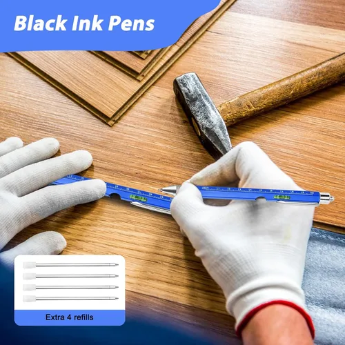 Miniatura 4 de Regalos de bolígrafo para hombres, geniales gadgets 9 en 1 bolígrafo multiherramienta, rellenos de calcetines para hombres y mujeres, regalos útiles