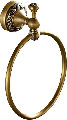 Leyden Toallero redondo retro antiguo, soporte para toallas de baño, montado en la pared, toallero de mano para baño, ferretería de baño, base