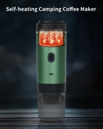Miniatura 5 de Máquina de Espresso Eléctrica Portátil, Cafetera de Coche para Viajes y Campamento, Cafetera a Batería Compatible con Café Molido y Cápsulas NS