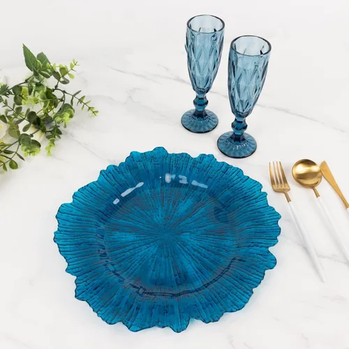 Miniatura 29 de Efavormart - Juego de 20 platos de plástico con diseño de arrecife negro, platos de fiesta de postre y aperitivo de 7 pulgadas, elegante vajilla