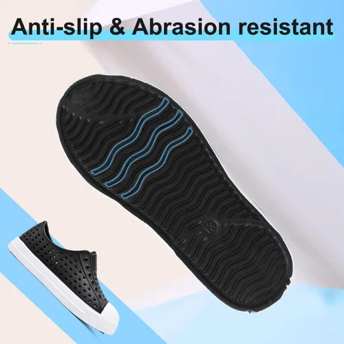 Miniatura 3 de QLZ Zapatos de agua para niños y niñas, sandalias de jardín, zapatos de goma, zapatos de playa, antideslizantes, ligeros, transpirables, de secado