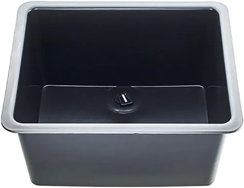 CGOLDENWALL Fregadero de polipropileno de laboratorio Anticondensación Montaje en pared Lavabo de lavado de manos con PP retráctil Downpipe (17.323