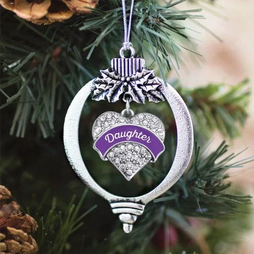 Miniatura 2 de Inspired Silver - Adorno morado para hija - Adornos navideños de plata con circonita cúbica