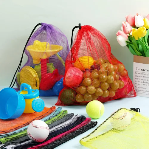 Miniatura 6 de 44 bolsas de malla con cordón de 13.78 x 15.75 pulgadas, bolsas de malla grandes con cordón de malla, bolsa de lavandería con cordón, bolsa