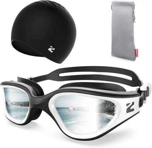 Miniatura 24 de ZIONOR Gafas de natación para adultos, G1 Air con protección UV antivaho y a prueba de fugas, ajuste cómodo para adultos, hombres y mujeres, incluye