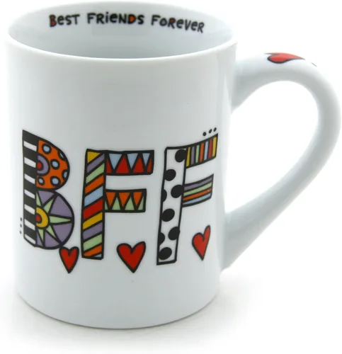 Taza de porcelana Our Name is Mud "BFF", 16 onzas