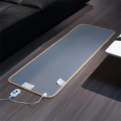 Graphene Electric Heated Rug, Carpet Floor Heating Mat with Timer, Fast Heating Heated Foot Warmer Indoor Space Heater for Living Room Bedroom