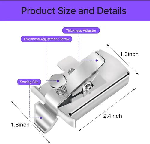 Miniatura 2 de Guía de costura magnética para máquina de coser, pieza de pie guía, accesorios para máquina de coser WENICE 1 unidad Plata