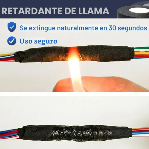 Miniatura 4 de RED WOLF Cinta para Arnés de Cableado de Alta Temperatura Cable de Alambre Cinta de Tela Autoadhesiva para Protección de Envoltura de Arnés