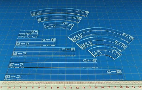 Miniatura 3 de LITKO Space Fighter 2nd Edition - Juego de manómetros de maniobra Herramientas de movimiento Compatible con Star Wars X-Wing Juego de 11