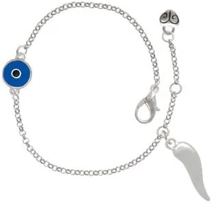 Miniatura 2 de Pulsera delicada de mal de ojo con cuerno italiano de buena suerte, Metal