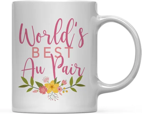Miniatura 29 de Andaz Press Taza de café de 11 oz, regalo de broma de la mejor abbuela del mundo, diseño floral, paquete de 1