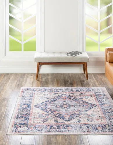 Miniatura 25 de Unique Loom Yara Collection - Alfombra de área Yash (2' x 3' Rectángulo, Lino Carbón/Beige)