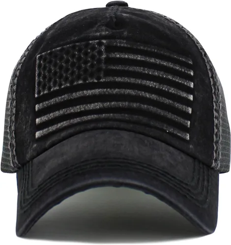 Miniatura 128 de KBETHOS Tactical Operator Collection USA Fishing Mesh Ballcap Flag Patch America Outdoors Trucker Baseball Cap